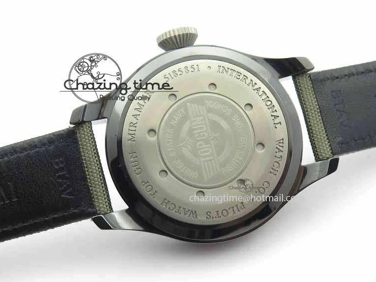 MIROTIME 0126 Big Pilot Real PR 48mm IW501902 Real Ceramic ZF 1:1 Best Edition On Green Nylon Strap A51111 V Durable 7249